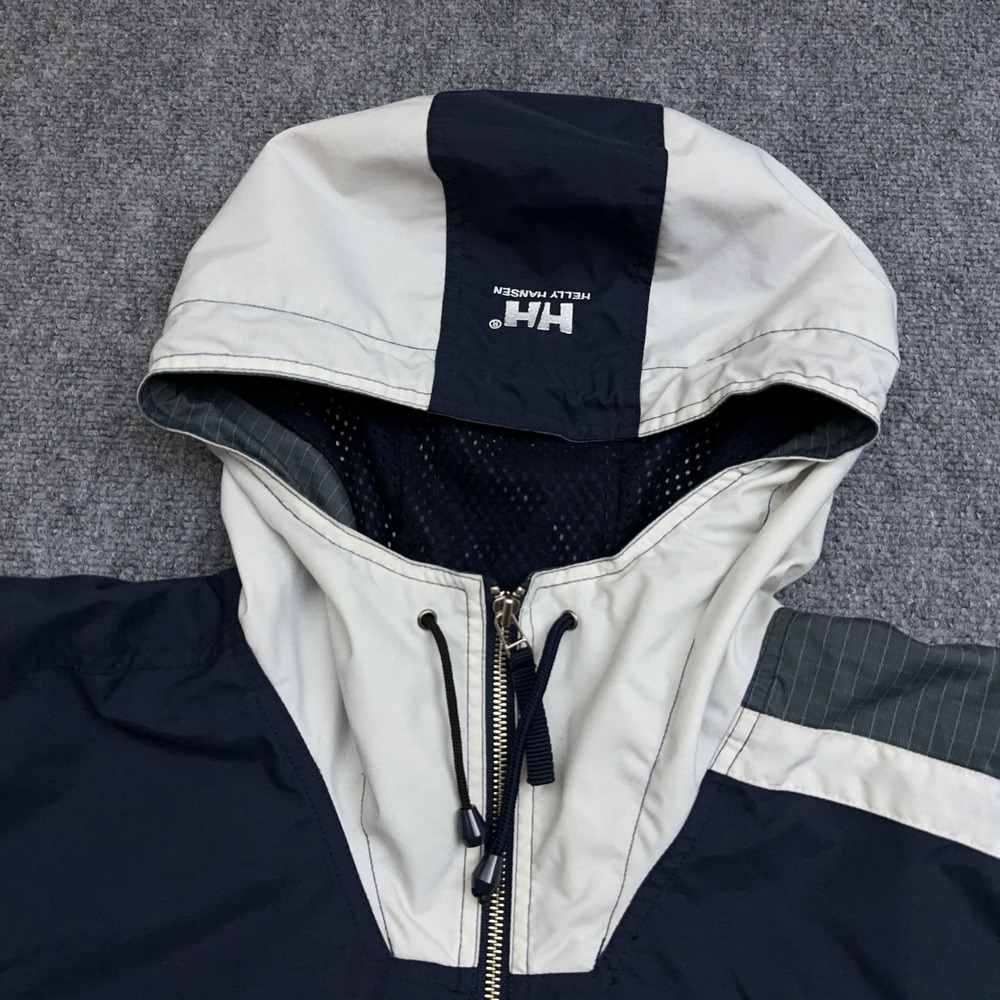 Vintage Helly Hansen Razorfish Rain Jacket Men's XL Navy Full Zip Mesh Lined - Picture 4 of 11